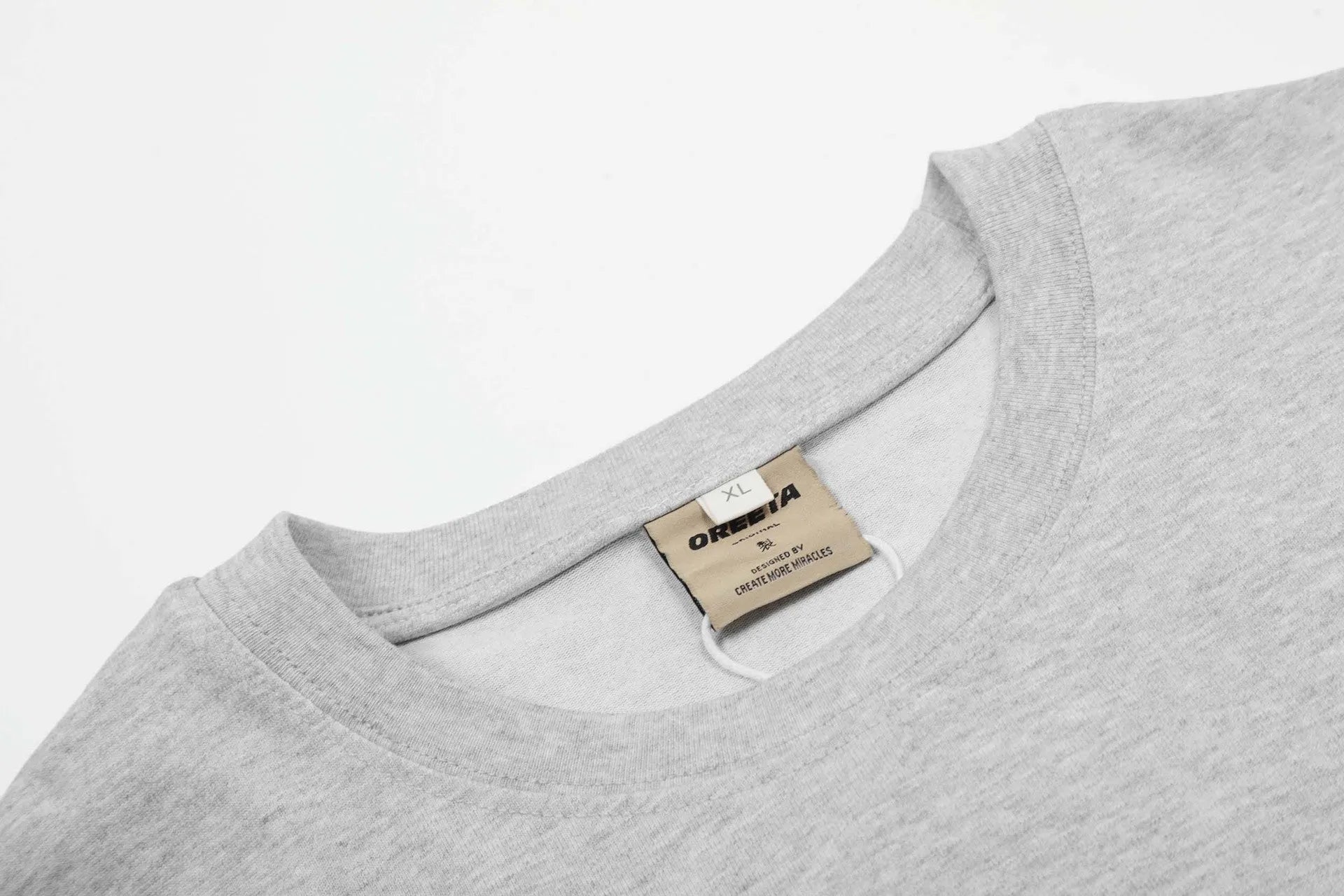 Men's loose fit cotton pullover in black and flower gray colours with long sleeves and retro design