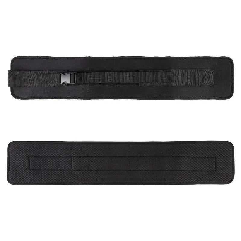 Black and pink hip bridge training belt for dumbbell and barbell exercises with lumbar support
