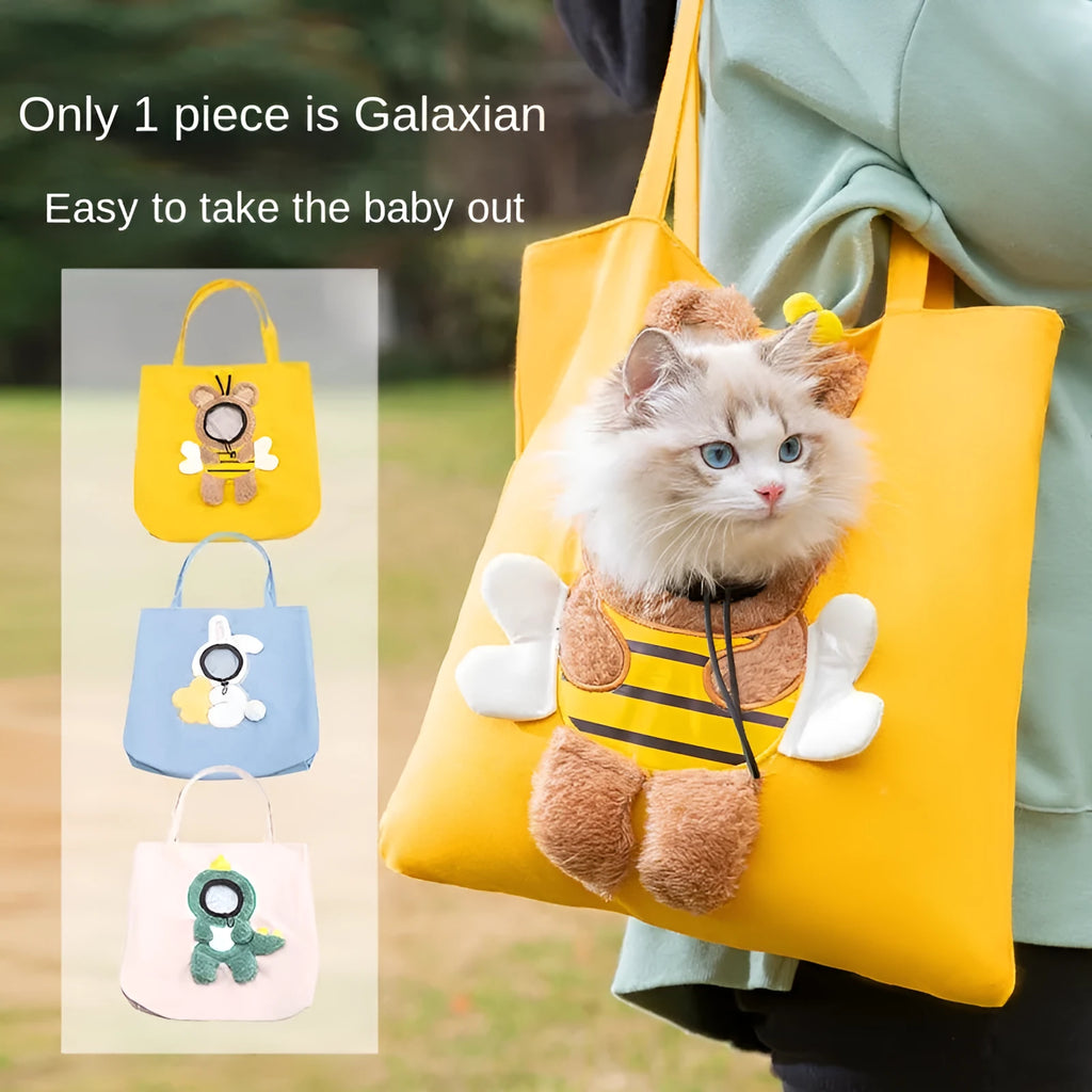 Little Bee Design pet carrier bag for cats and dogs in blue colour