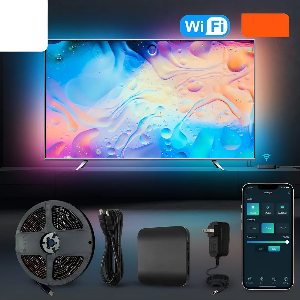 Smart Wi-Fi TV backlight strip in three lengths for 40 to 80 inch televisions