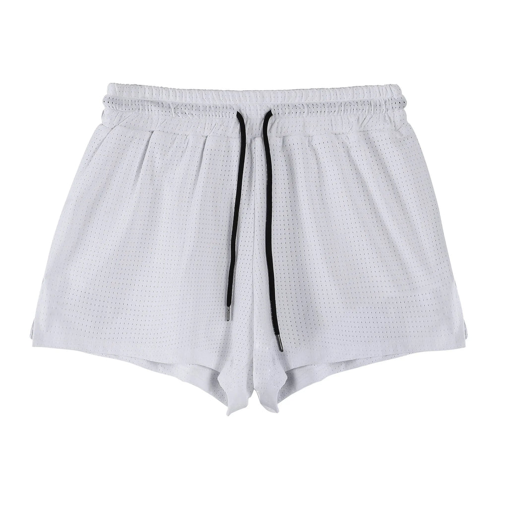 Men's quick-drying nylon summer shorts in black sports leisure style