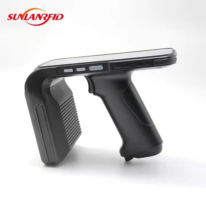SLP-05 black Android handheld UHF RFID scanner with display screen and trigger