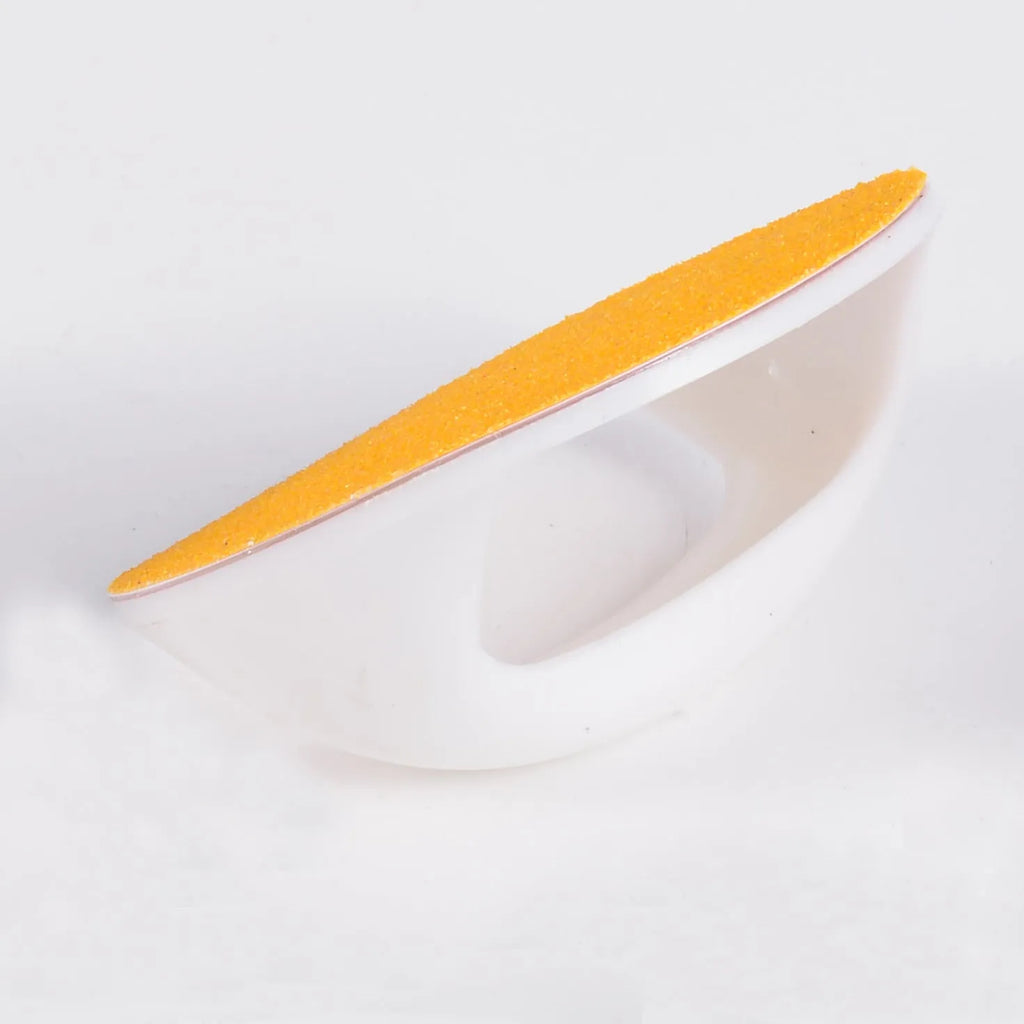 Round dog nail file board with ergonomic handle in four colour options