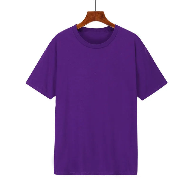 Men's black loose-fit short-sleeve cotton T-shirt with a print, laid flat.