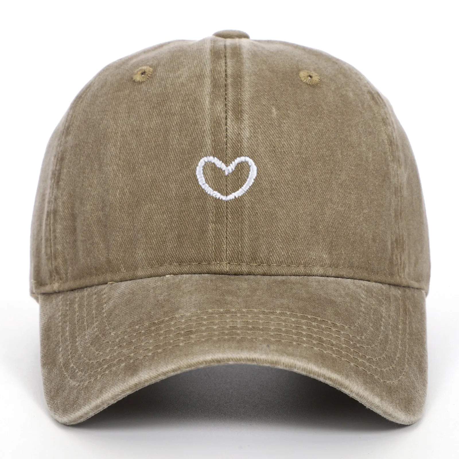 Adjustable cotton baseball cap with embroidery detailing and dome crown in various colour options