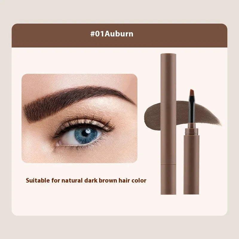 A double-headed eyebrow cream showing pencil and powder ends, with packaging indicating five colour shades.