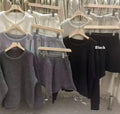 Women's loose-fitting acrylic knit sweater and wide leg shorts two-piece set in oatmeal colour