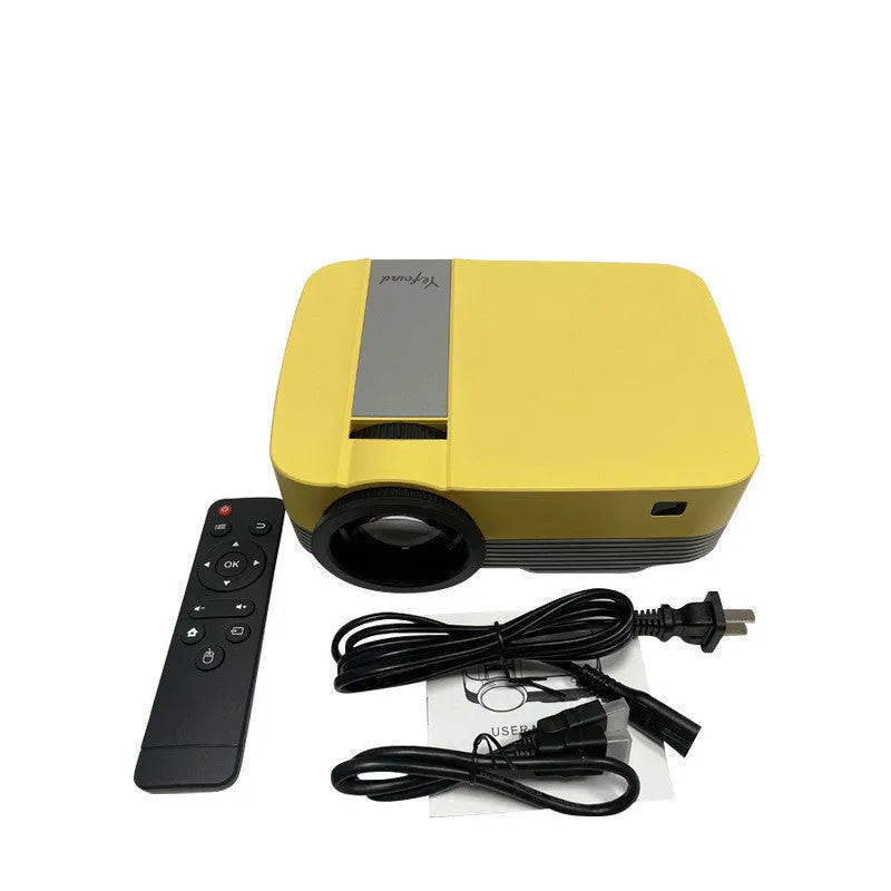 Yellow Z6 projector with WIFI Android system front projection LED lens 1024x600 resolution