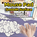 Large Japanese-style minimalist desk mat with non-slip rubber base on a wooden desk.