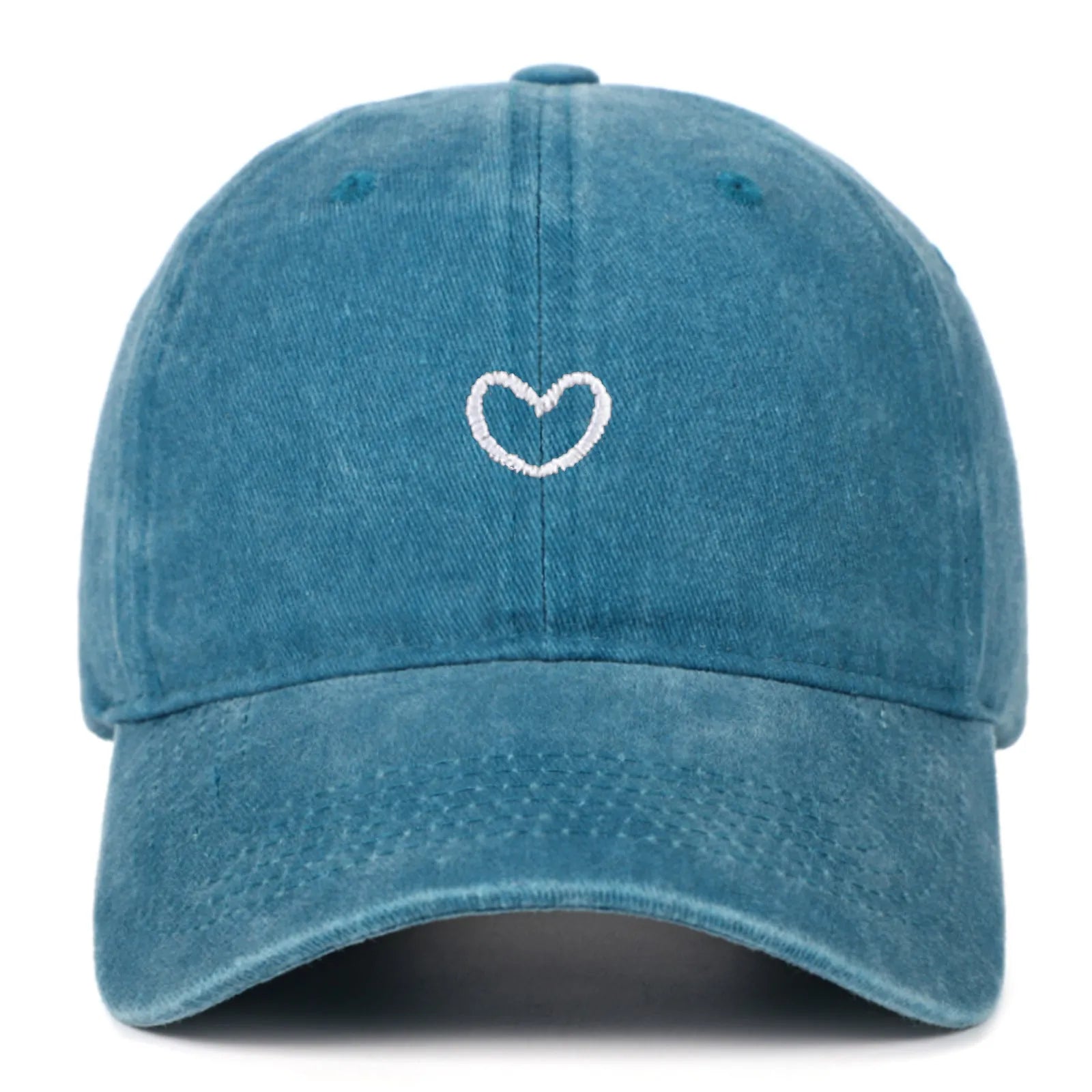 Adjustable cotton baseball cap with embroidery detailing and dome crown in various colour options