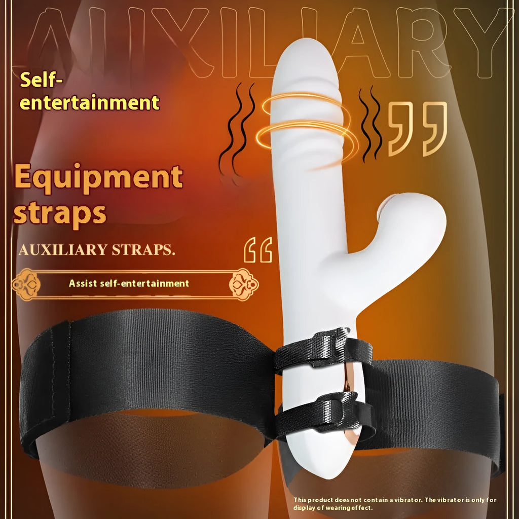 Black knitted adult toy strap for securing sensual accessories