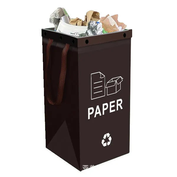Blue 40-litre plastic handbag-style garbage bin for wet waste sorting.