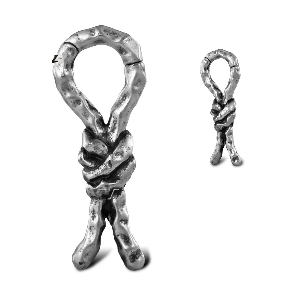 Creative Bends And Hitches 4mm copper auricle earrings with a bent, retro design.