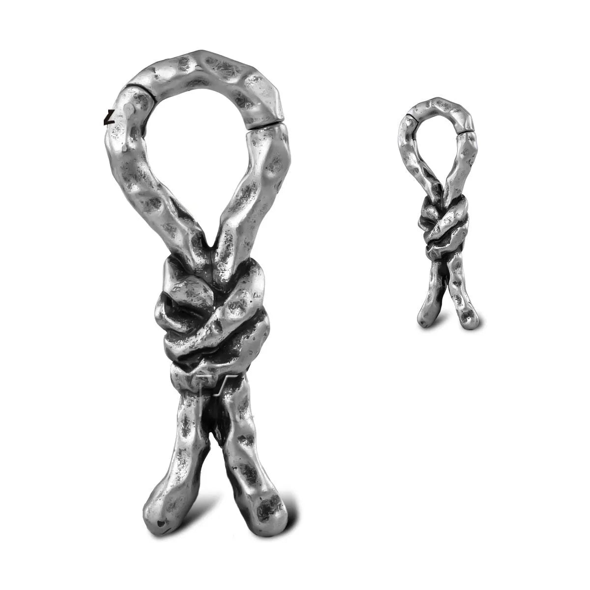 Creative Bends And Hitches 4mm copper auricle earrings with a bent, retro design.