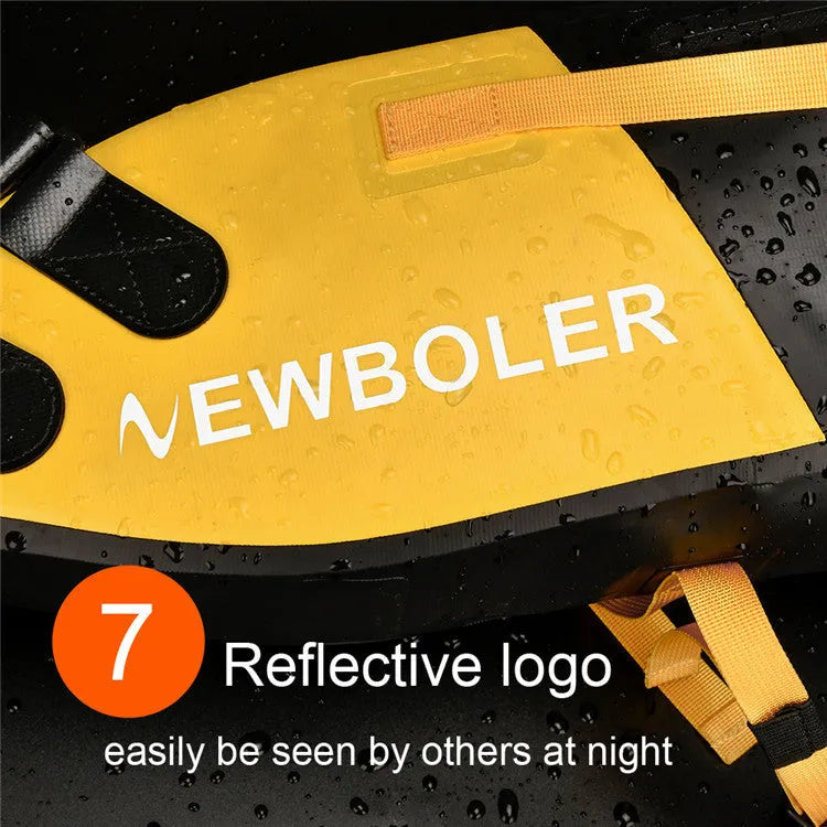 Waterproof 13 litre bicycle tail bag in black, green or yellow colours with PVC construction