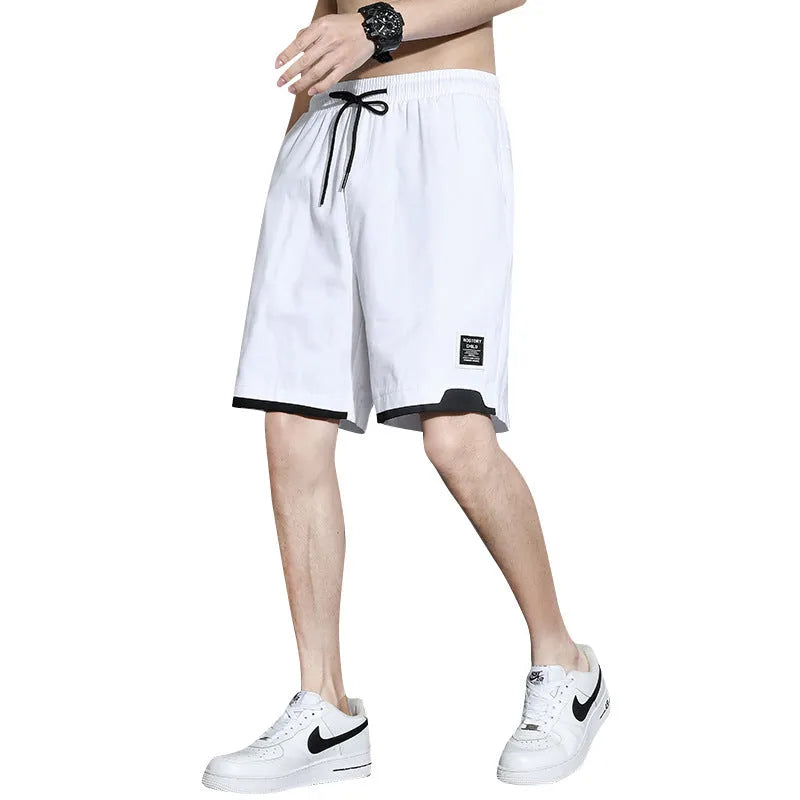 Japanese style cotton shorts for teenage boys in plus sizes with mid waist design