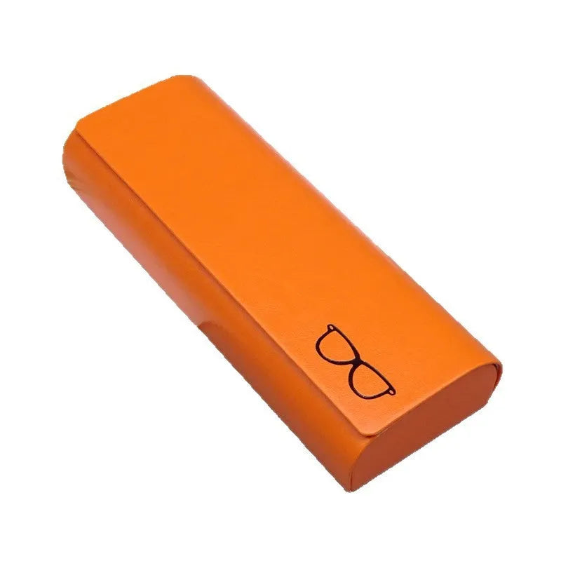 Leather glasses case in gray for storing reading or sunglasses