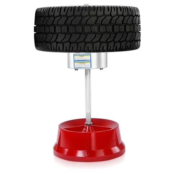 Portable aluminium hub balancer with bull's eye level for tyre balancing
