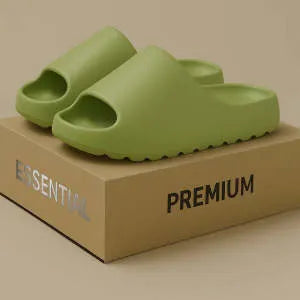 Women's thick-sole beach slipper in a choice of colours, showing EVA injection-moulded construction.