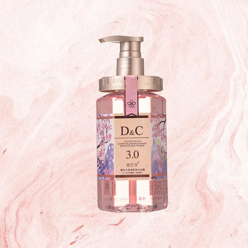 500ml Sakura shampoo bottle that functions as hair conditioner and shower gel with deep cleaning and frizzy hair improvement