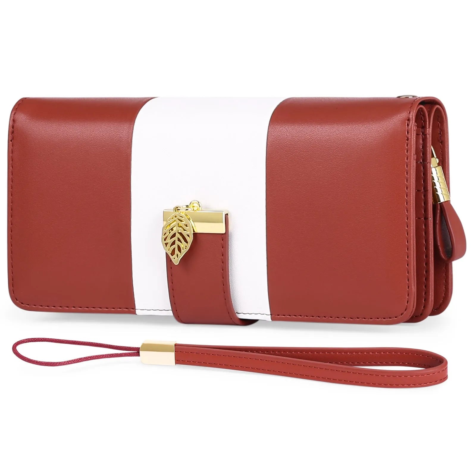 Anti-theft clutch bag in PU leather with lock, compact 19.5cm design in multiple colours