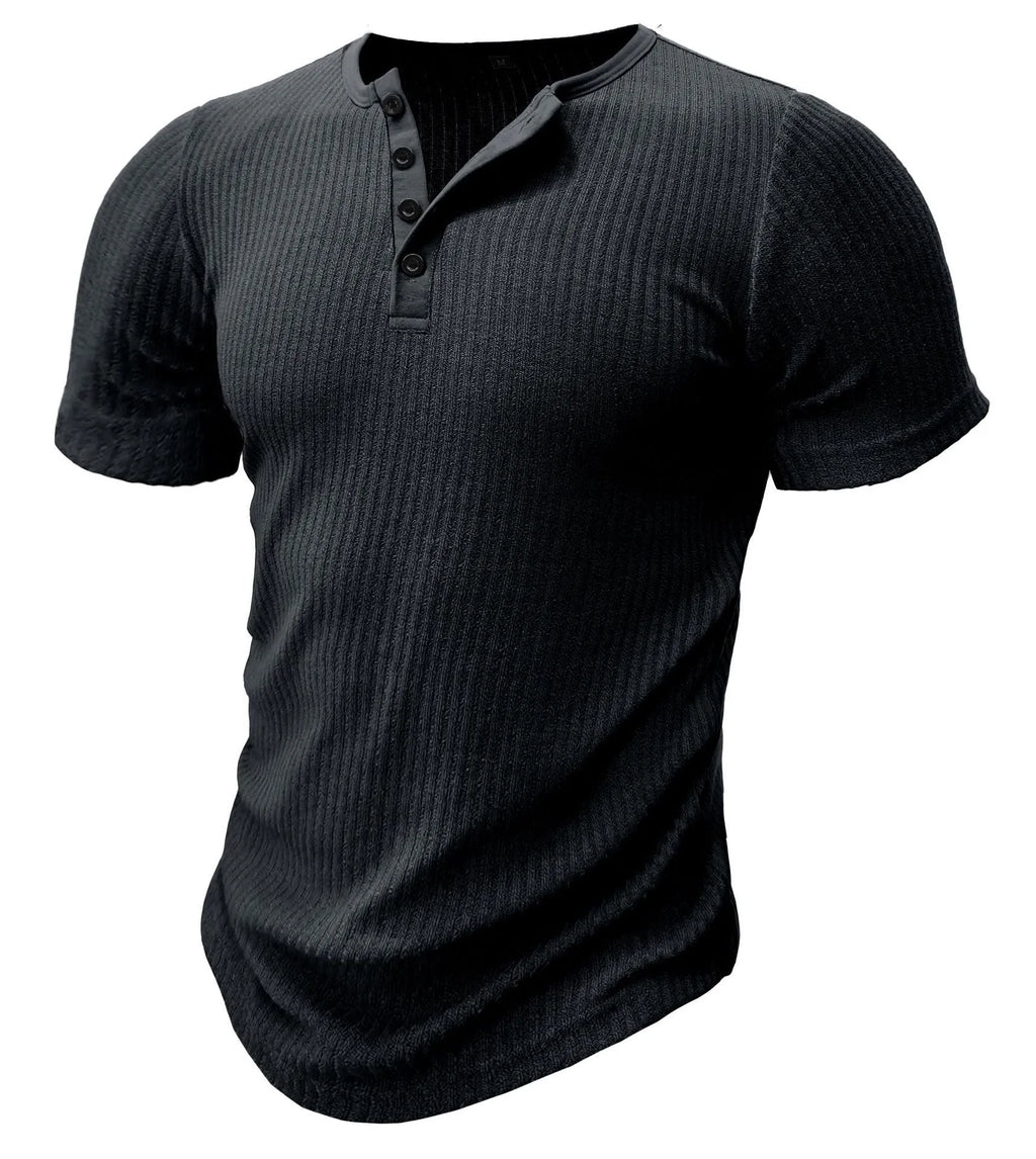 Men's slim-fitting muscle sports T-shirt in polyester, shown in Army Green colour.