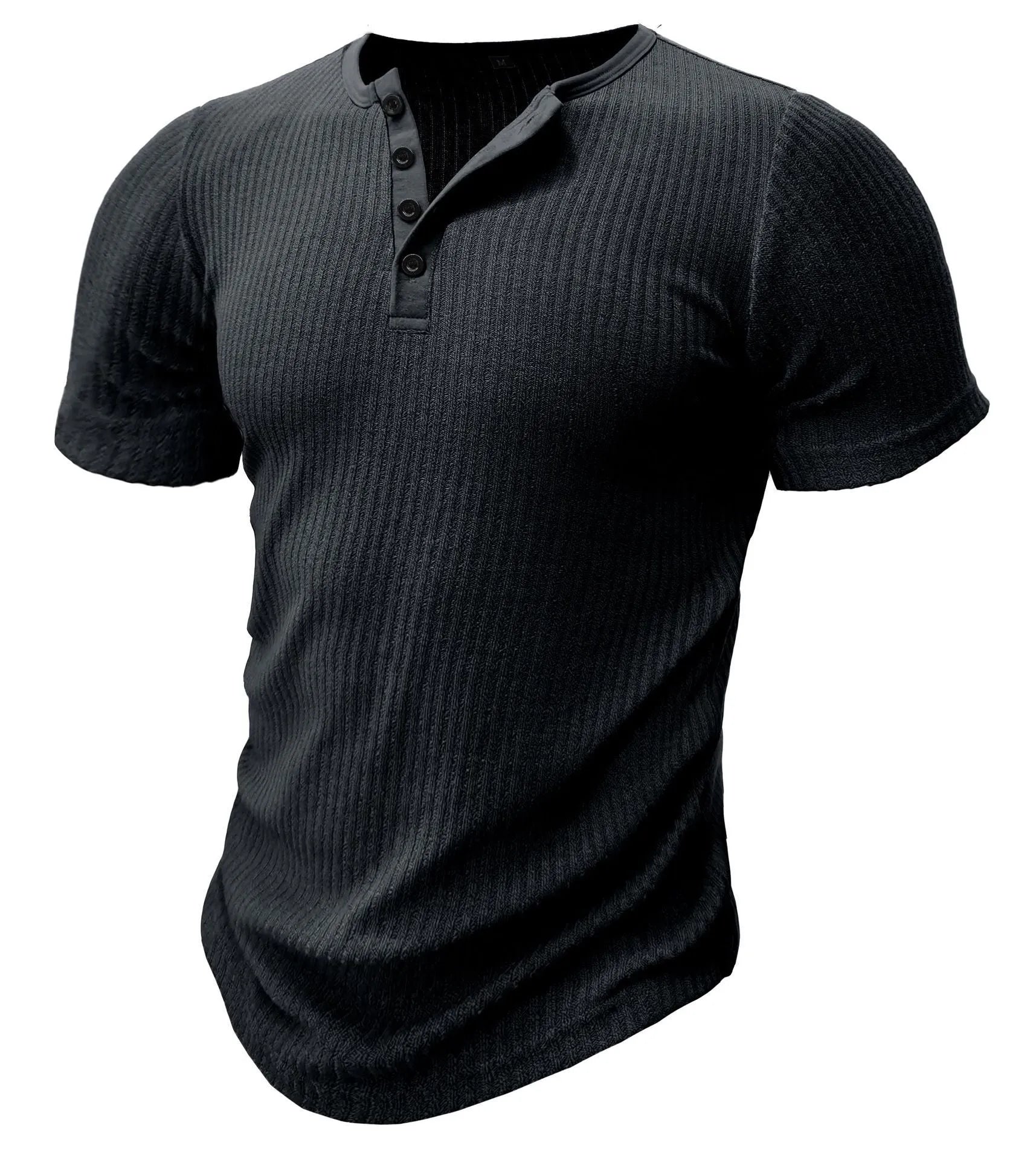 Men's slim-fitting muscle sports T-shirt in polyester, shown in Army Green colour.