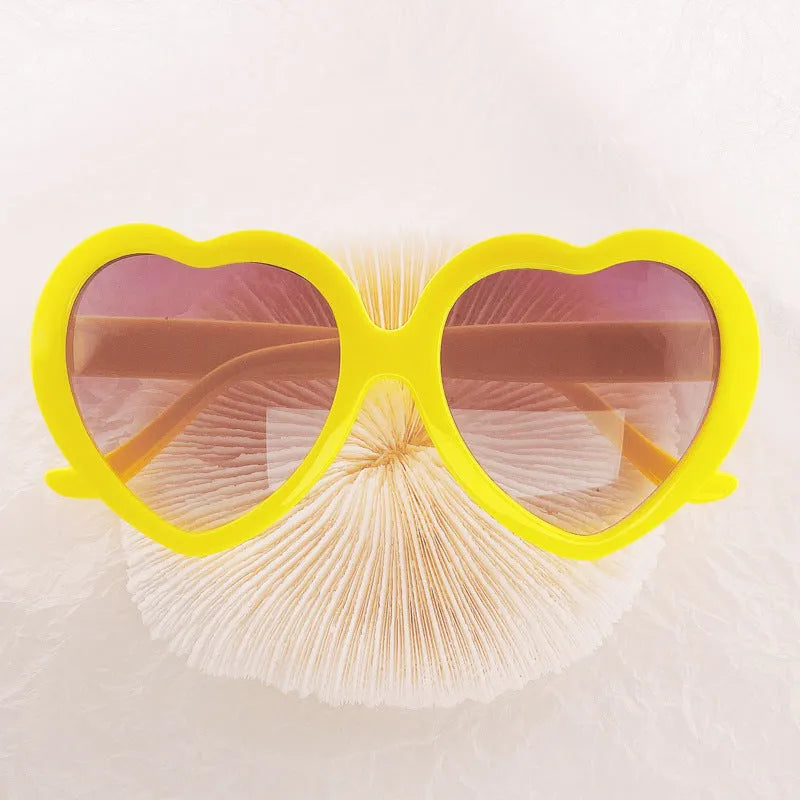 SUNFLOWER childrens plastic love-style sunglasses in multiple frame colours for kids birthday gift