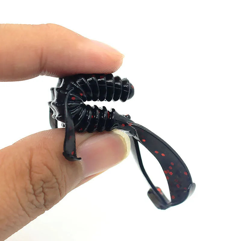 PVC soft bait fishing lure shown in one of 12 colours, in 8cm and 12cm size options.