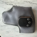 Grey electric heating ankle warmer massager with USB cable and computer control unit