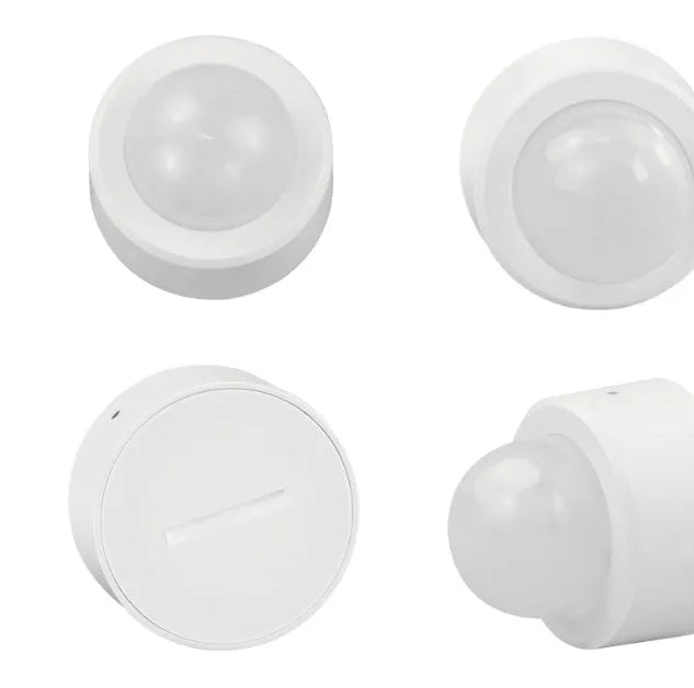 White ZigBee3.0 wireless infrared motion sensor with 120-degree detection angle