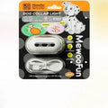 LED light up dog collar with puppy hanging lamp ring in caramel mocha colour