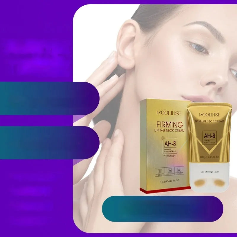 Neck cream tube with roller massage applicator for dry skin moisturising