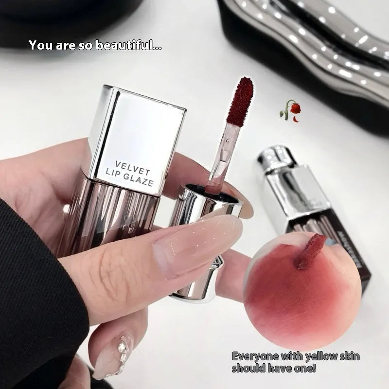 Kakashow lock colour velvet lip paint matte soft mist lipstick in 1.8g size showing shade options.
