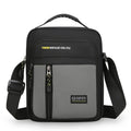 Men's casual nylon crossbody messenger bag in green, shown with visible stitching detail.