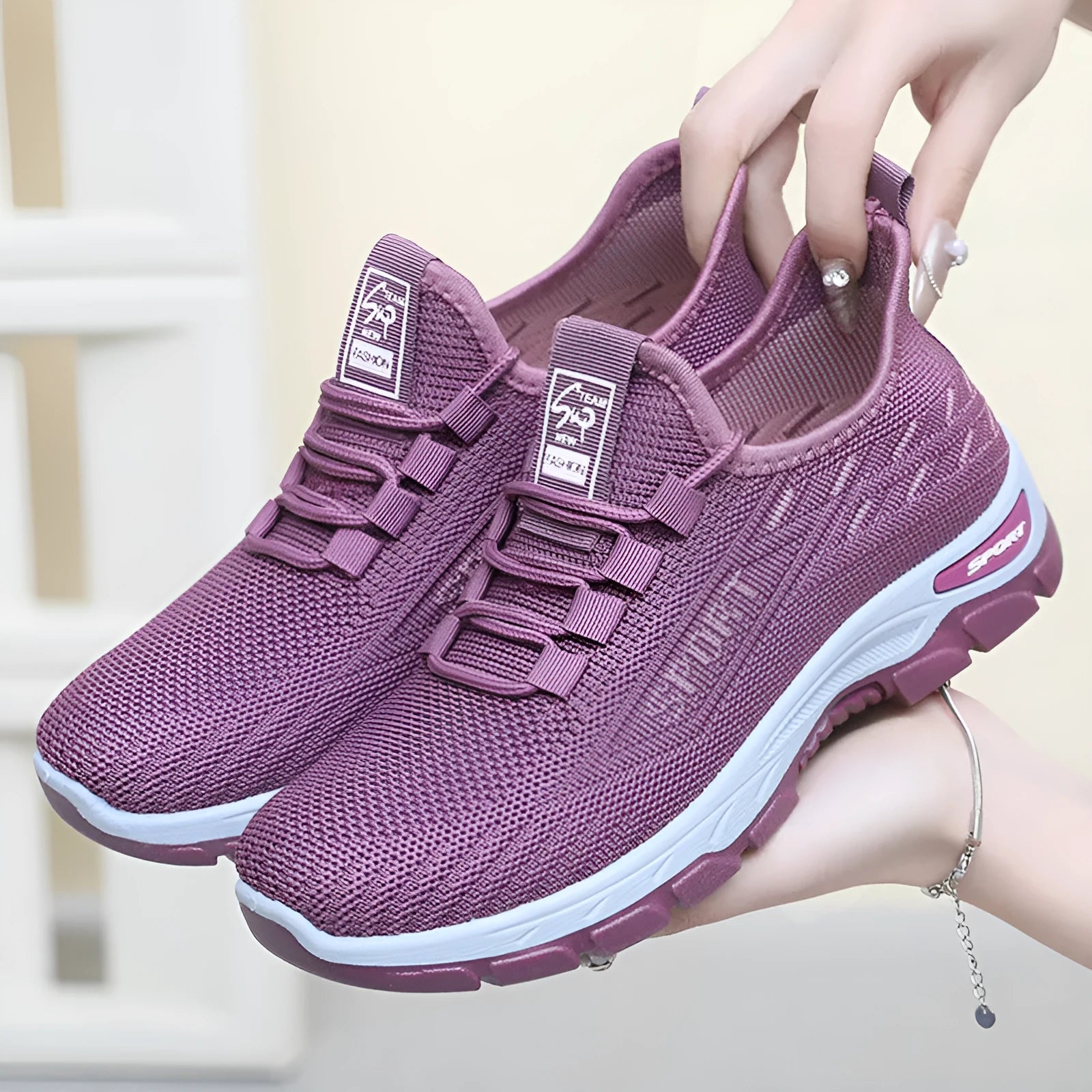 Casual low-top sneakers with soft PVC soles in black, grey, brown, red, and light purple colours
