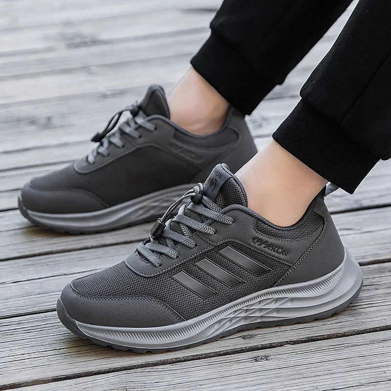 Breathable non-slip mom shoes with mesh upper and elastic band closure in various colours