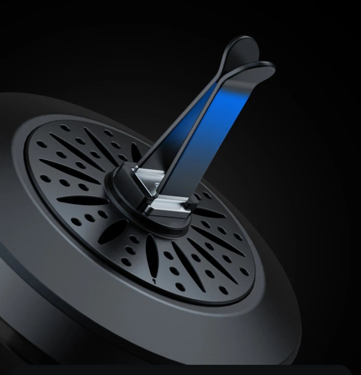 3D pickup RGB car atmosphere light mounted on a car air vent for aromatherapy and mood lighting.