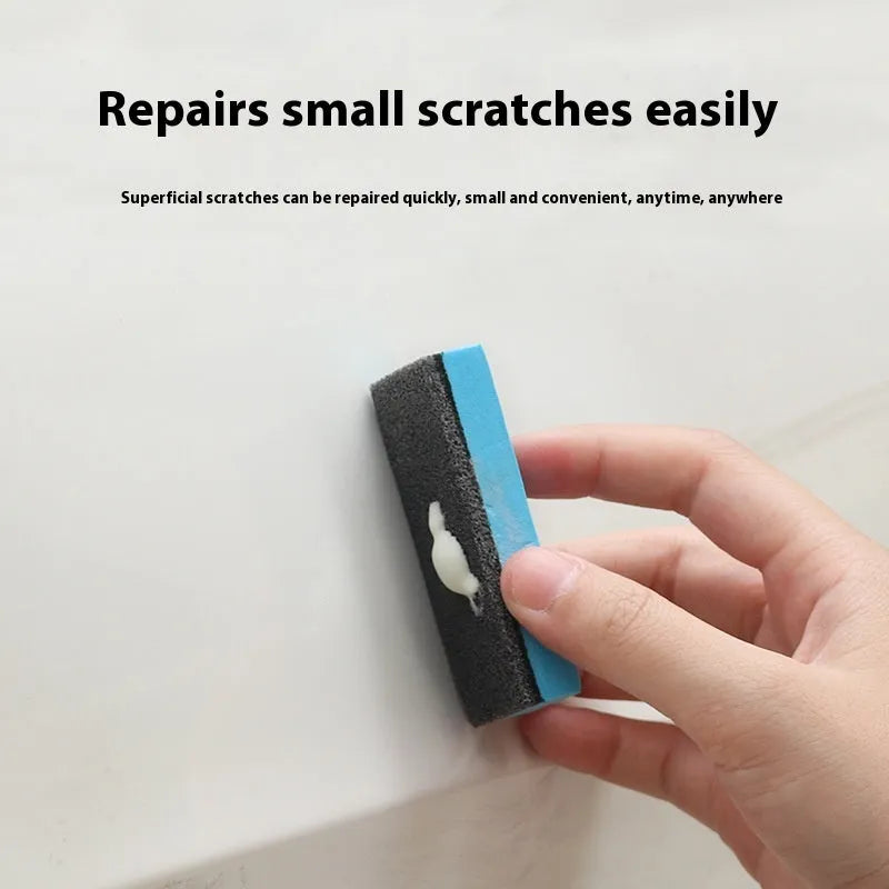 Car repair wax kit with A and B wax bottles and frosted sponge applicator for scratch removal and polishing