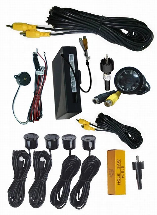 7-inch HD GPS navigator with visual reversing radar display on a car dashboard