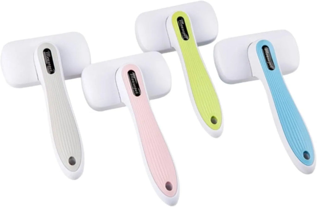 Automatic pet grooming comb with one-click hair removal in four colour options for cats and dogs