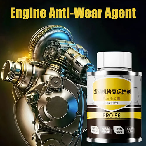 60ml engine anti-wear additive in white-capped bottle for petrol and diesel vehicles