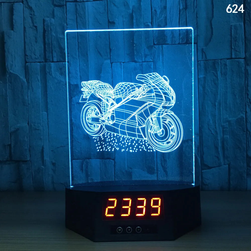 Glowing blue 3D dolphin-shaped LED night light on a table with remote control.
