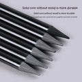 Carbonized pencil suit solid graphite set with six graphite pencils and three carbonized pencils on suction card
