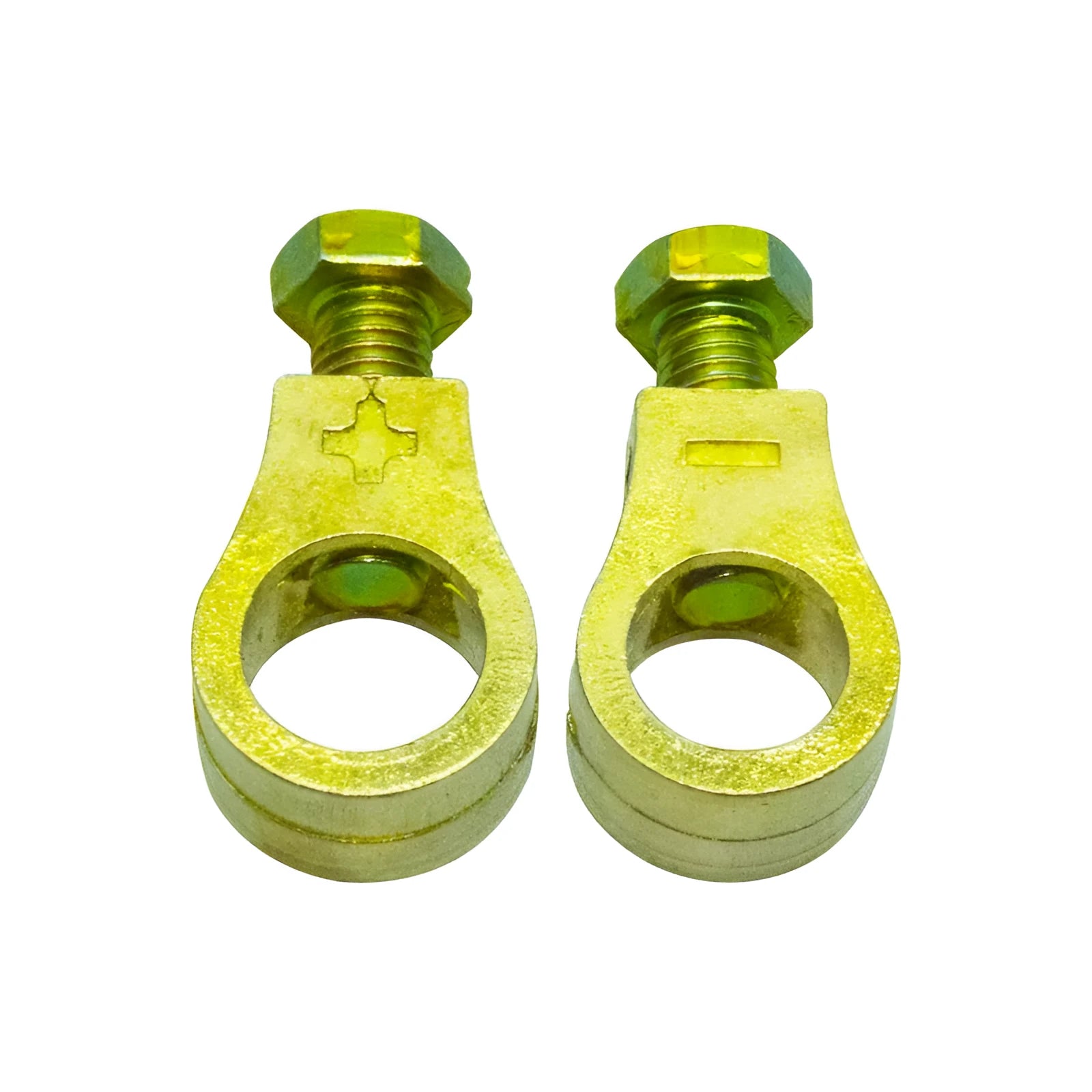 Pure copper battery clamp for 0-gauge automotive battery connections