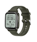 Aluminium alloy smart bracelet with a display showing heart rate and call functions in blue, black, green, or pink.