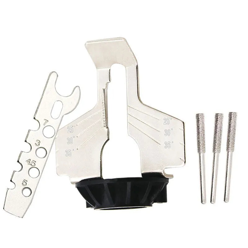 Silver-colour electric chain grinder accessories with metal construction for band saw blade sharpening
