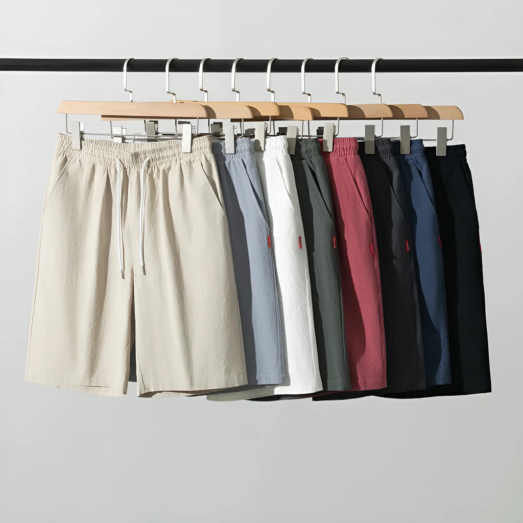 Chinese style cotton linen cropped trousers in army green colour with drawstring waist and mid-length cut