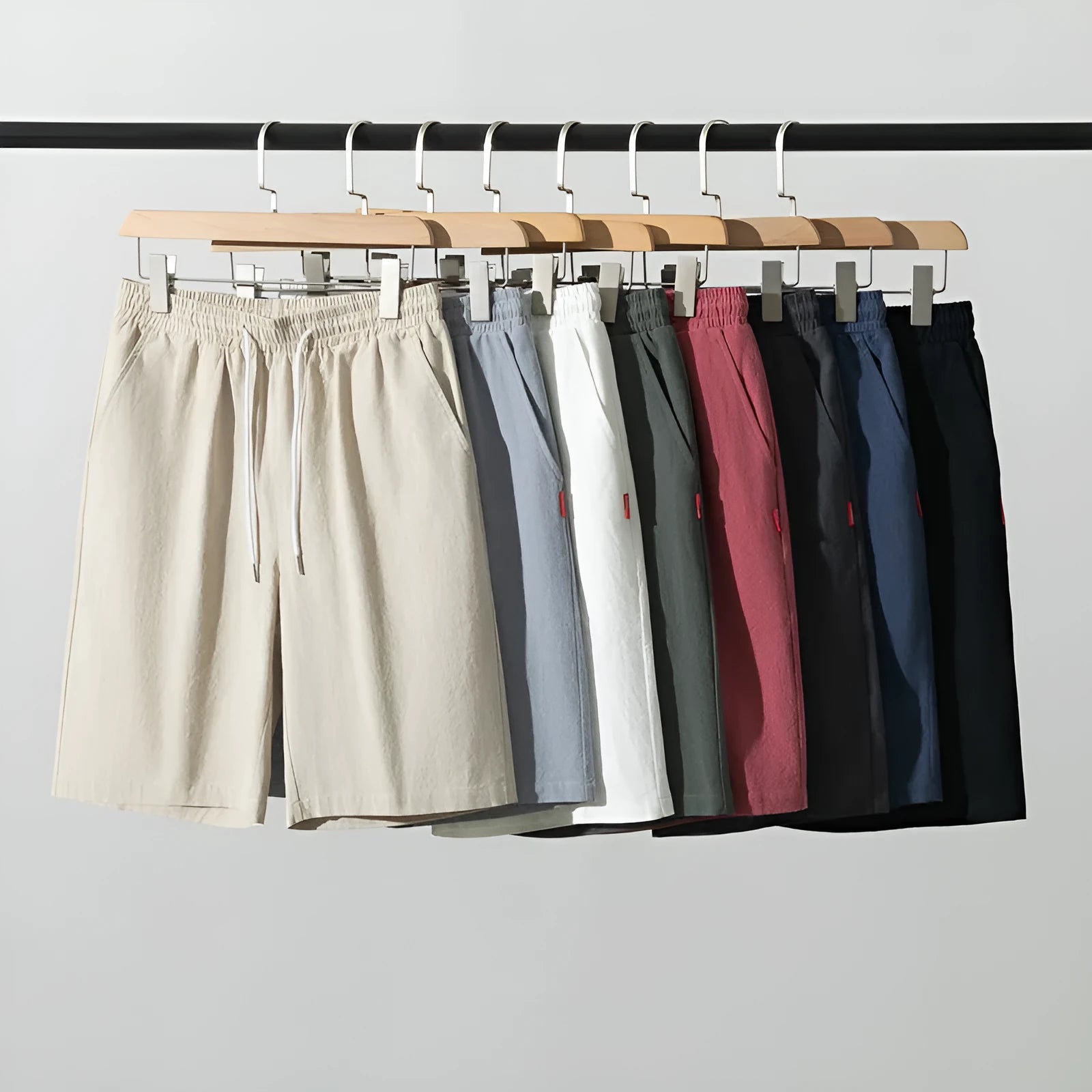 Chinese style cotton linen cropped trousers in army green colour with drawstring waist and mid-length cut