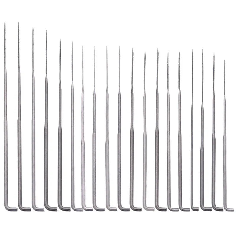 Wool felt stamp pin handicraft tool with multiple needle thickness options including thick, thin, and star needles.